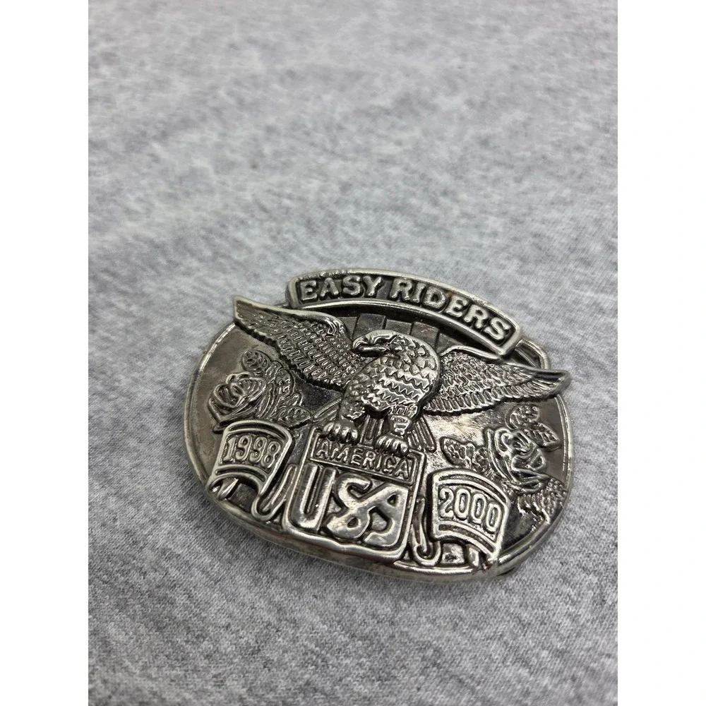 Easy Riders Motorcycle Magazine Eagle USA Biker Belt Buckle